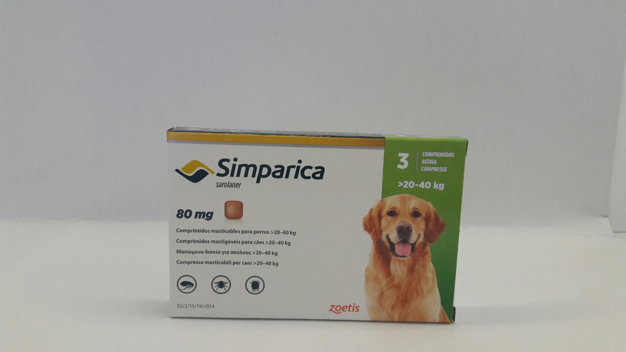 Simparica tabs 80 mg 20-40 kg, 3 tabs