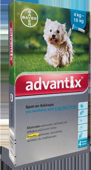 Advantix Spot On 4-10 kg, 4 x 1 ml