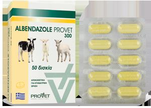 Albendazole Tabs 300 mg Provet, 50 tabs